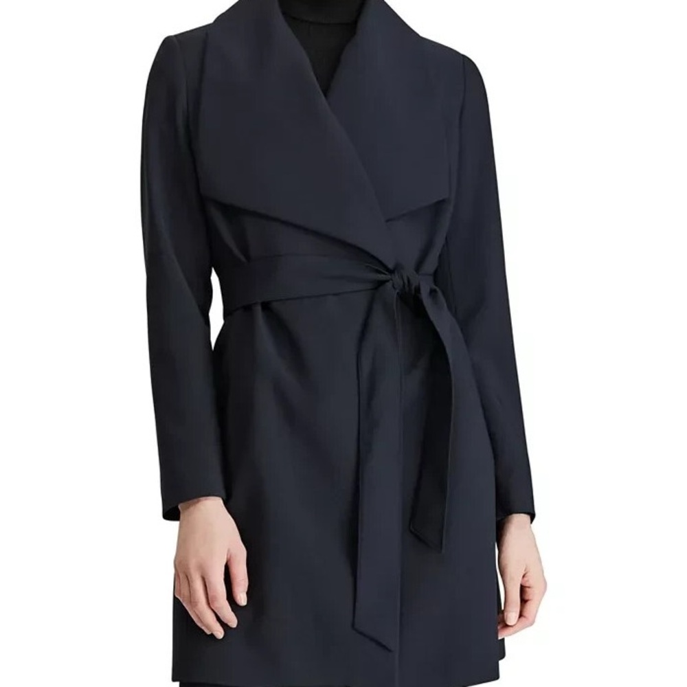 Lauren Women's Ralph Lauren Crepe Belted Wrap Coat - Picture 4 of 8